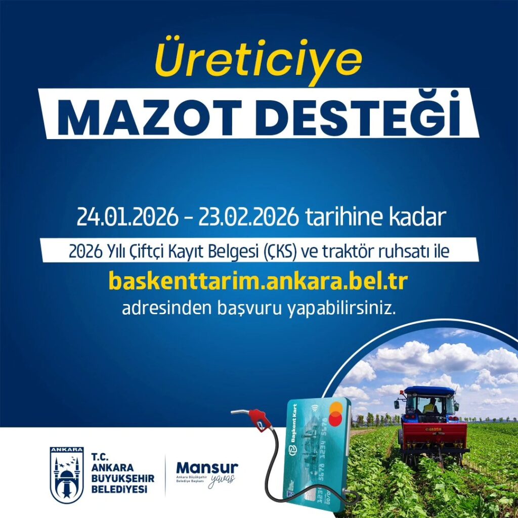 Ankara Büyükşehir Belediyesinden Mazot Desteği